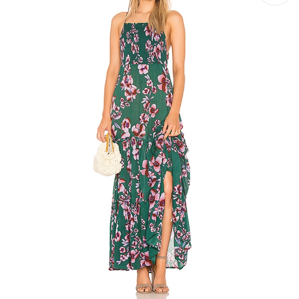 Free People garden party Maxi Dress Turquoise